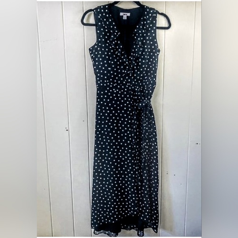 NWT Bar III Assymetrical Black Polka Dot Wrap Dress - Picture 11 of 13